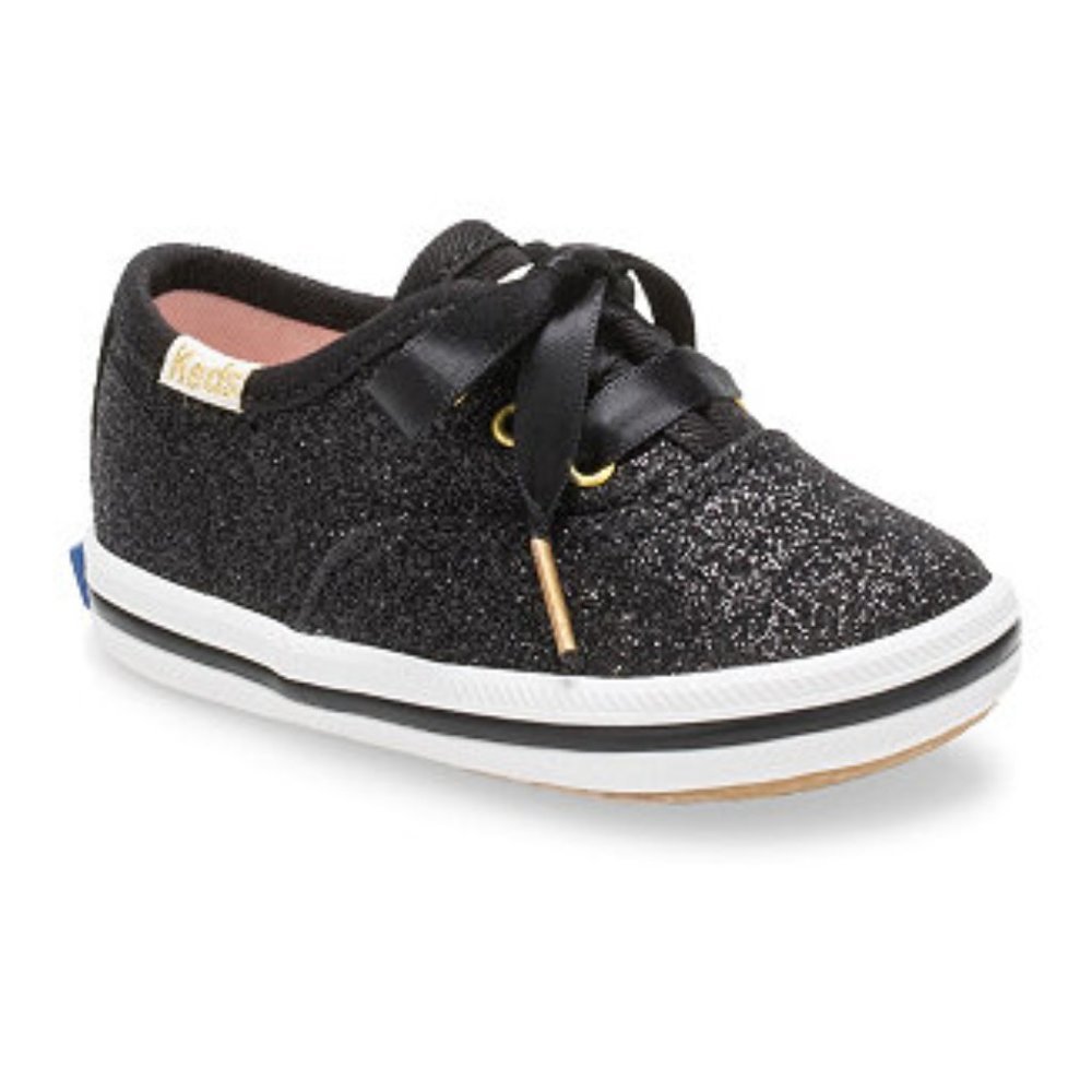 Kate Spade x Keds K-Champ Glitter Sneakers Black